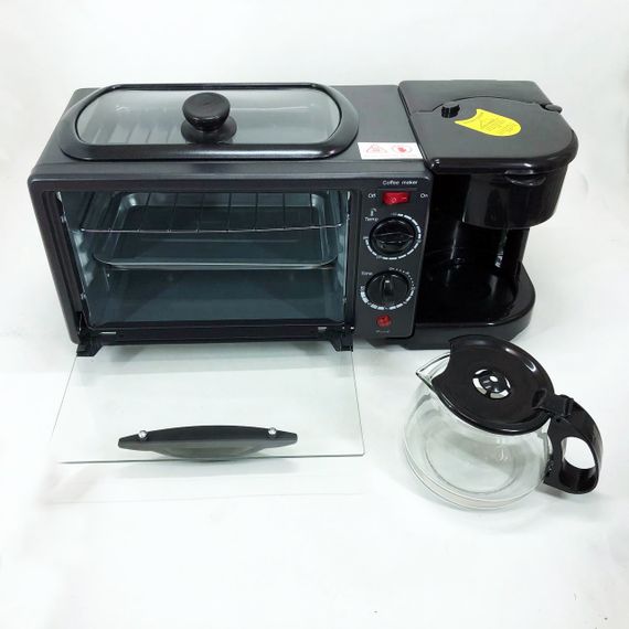 Духовка электрическая настольная для дачи Rainberg RB-2286B 3800 Вт, Электропечь ZL-305 гриль настольная | Зображення 2