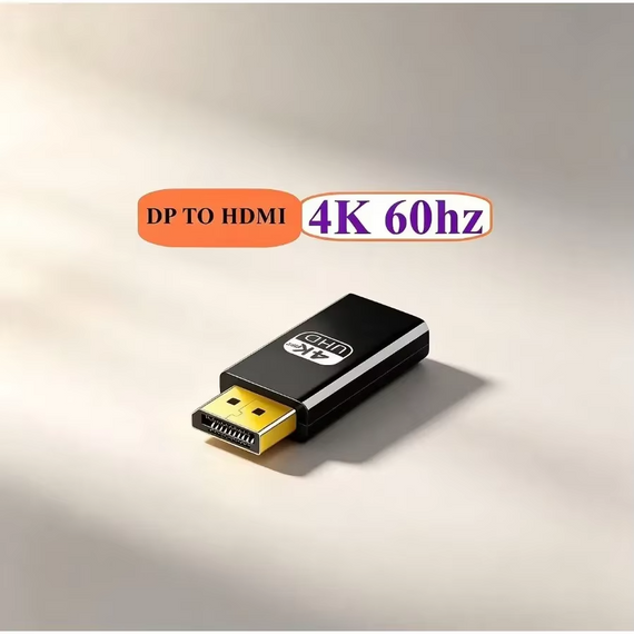Адаптер DisplayPort HDMI 4K 60Hz чорний | Зображення 1