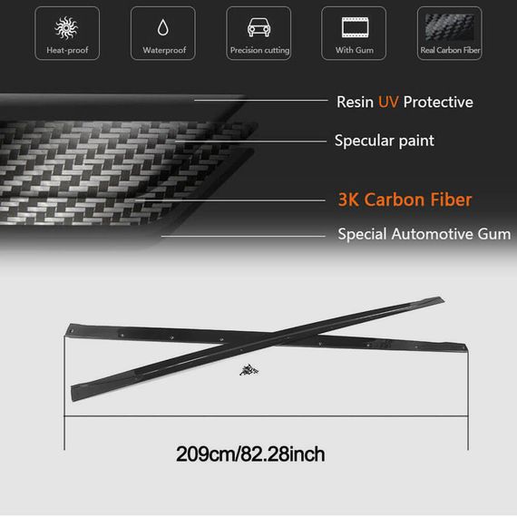 Боковые Пороги V2 (для Base/Sport, Карбон) для Alfa Romeo Giulia 2016-2022 гг | Зображення 5