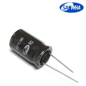 22mkf - 450v  RD 16*25  SAMWHA, 105°C конденсатор електролітичний