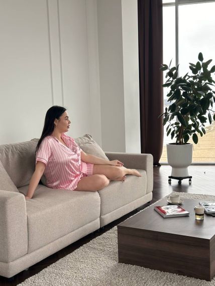 Рожева піжама для дівчат PLUS SIZE з шортами | Зображення 5