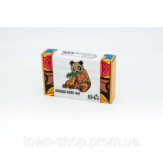 Фигурный деревянный пазл A3 "Кунг-фу Панда" PuzA3-01211, 124 элемента | Зображення 1
