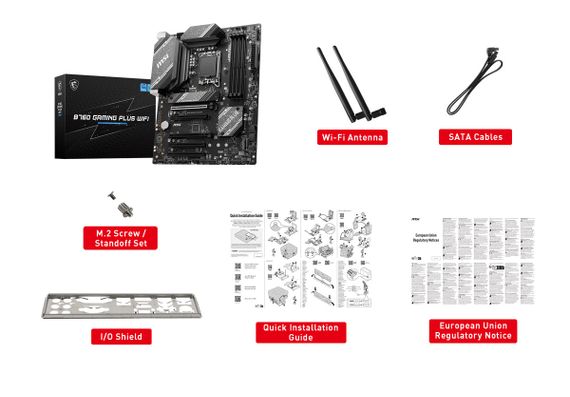 Материнcька плата MSI B760 GAMING PLUS WIFI B760 4xDDR5 M.2 HDMI DP WiFi BT ATX 911-7D98-046 | Зображення 1
