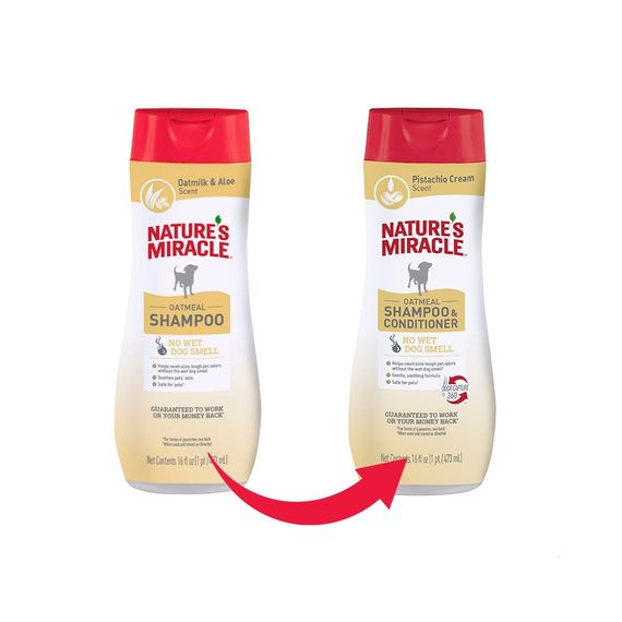 Шампунь - кондиціонер 8in1 Nature s Miracle для собак з ароматом вівсяного молока та фісташки 473 мл | Зображення 2