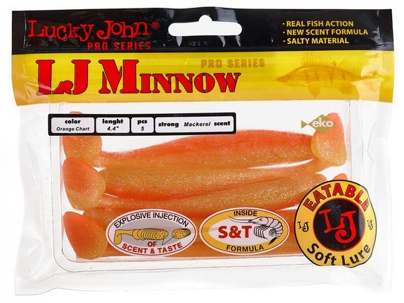 Виброхвосты съедобные LJ Лаки Джон Pro Series MINNOW 4.4in (11.10)/T26 5шт. | Зображення 1
