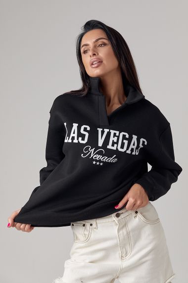 Жіночий утеплений світшот Las Vegas - чорний цвет, M (є розміри)