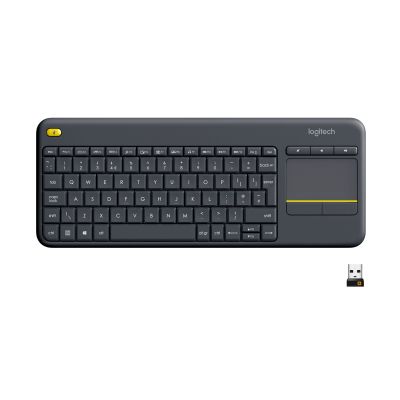 Клавіатура Logitech K400 Plus Touch Wireless UA Black (920-007145) (920-007145)