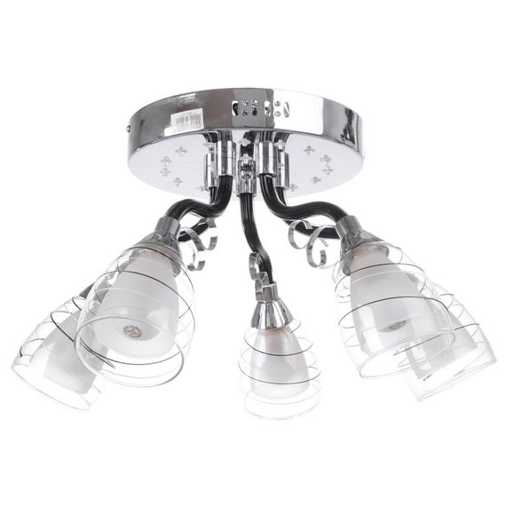 Люстра потолочная с подсветкой LED E14 40W CH (LK-512S/5)