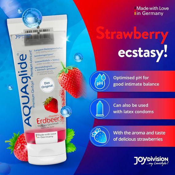 Лубрикант AQUAglide Strawberry, 100ml | Зображення 3