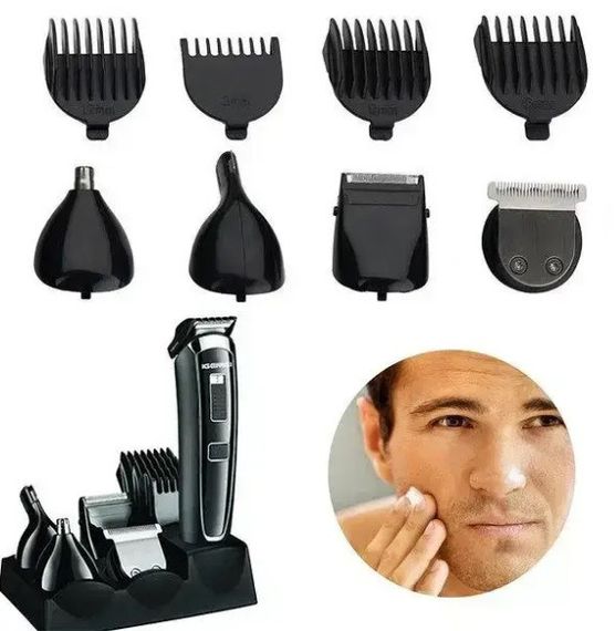 Універсальний акумуляторний тример Gemei GM-801 5в1 машинка для стрижки волосся | Зображення 1