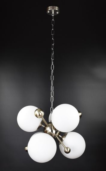 Люстра підвісна LOFT на 6 лампочок 26473 Хром 50-120х48х48 см. | Зображення 3