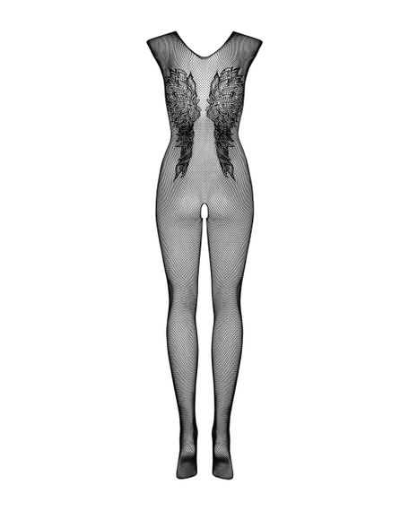 Комбинезон Obsessive c рисунком крыльев Bodystocking N112, черный, S\M Sex Aura | Зображення 5
