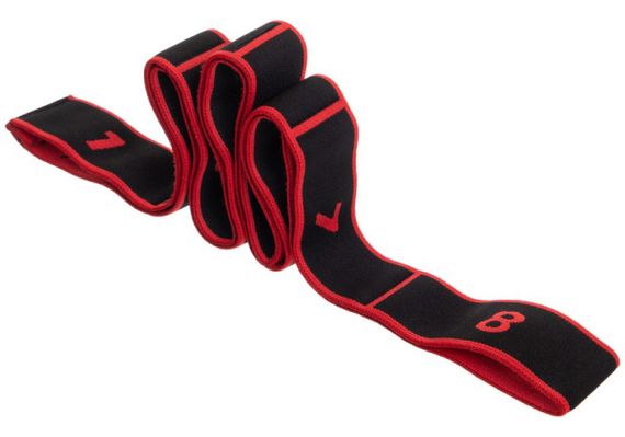 Еспандер стрічковий EasyFit HARD (H) 90х5 см гумка з петлями для розтяжки, фітнесу та тренувань Червоний (EF-1684-R) | Зображення 1