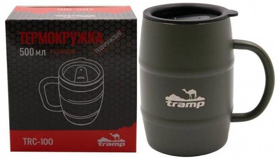 Подарочная термокружка с крышкой 500 мл Tramp TRC-100-olive | Зображення 4