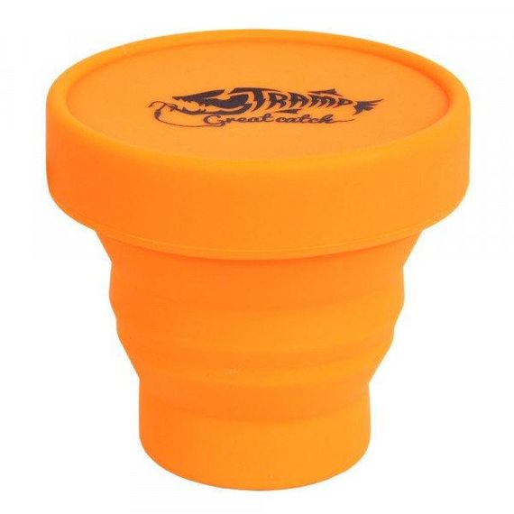 Стакан складной силиконовый с крышкой Tramp 180ml orange (TRC-083-orange)