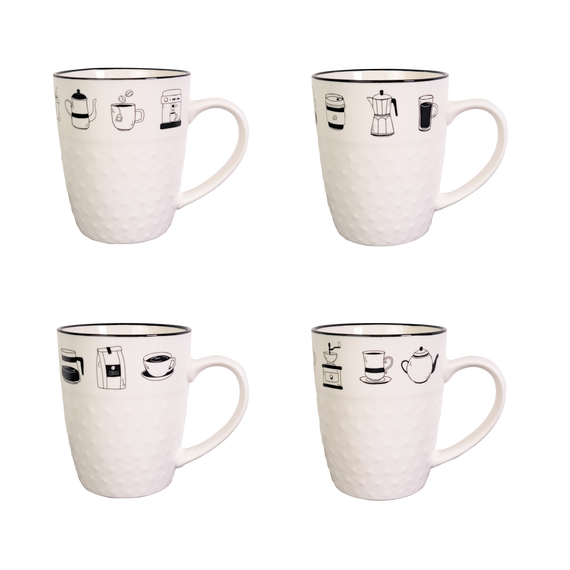 Чашка Чорно-білі напої VT-C-205380 Vittora, 380мл