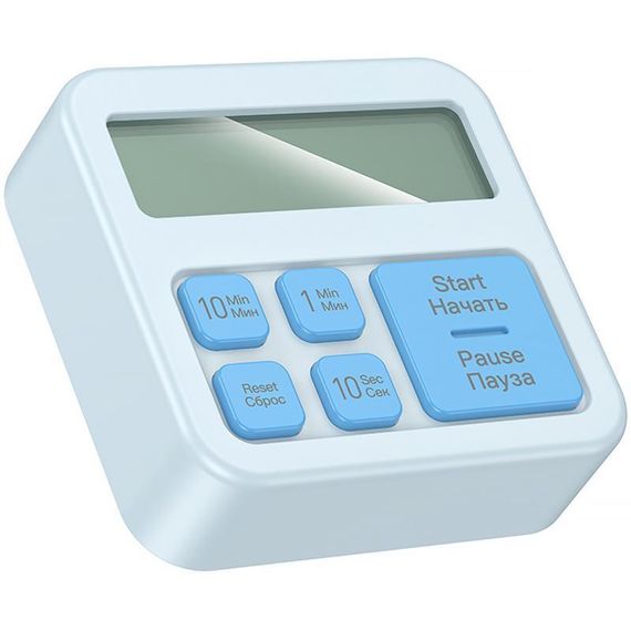 Електронний таймер + годинник Hoco HX43 Electronic Blue | Зображення 1