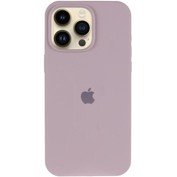 Чохол Silicone Case (AA) Logo with MagSafe для Apple iPhone 13 Pro Max (6.7") Білий / White Сірий / Lavender | Зображення 1