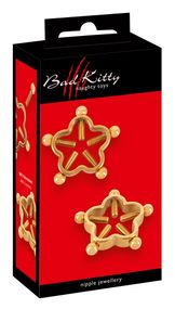 Зажимы для сосков - Bad Kitty Nipple Jewellery Gold sexstyle