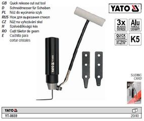 Ніж демонтажу лобового скла YATO-0659