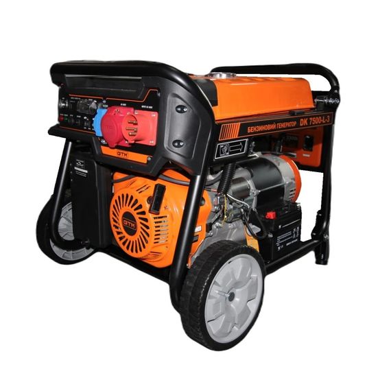 Генератор електроенергії бензиновий GTM DK7500-L-3 (7.0/7.5 кВт, 220/380 В, AVR, 3.6 л/год, 97 кг)