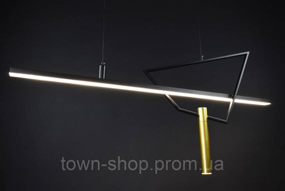 Люстра потолочная LED MJ25-1200-bk-k Черный 60-150х15х120 см. | Зображення 9