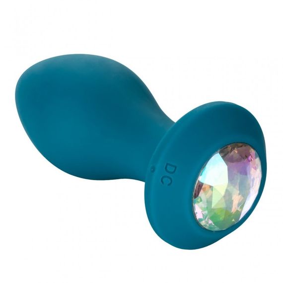 Анальная пробка с вибрацией Vibrating Crystal Probe Голубая California Exotic Sex Aura