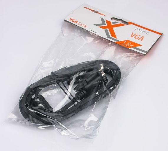Кабель Maxxter V-VGA-6, 3+4C HD15M/HD15M, 1.8 м. | Зображення 1
