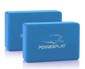 Блоки для йоги PowerPlay 4006 Yoga Brick EVA 2 шт Сині (PP_4006_Blue_2in)