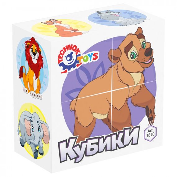 Іграшка кубики "Дикі тварини" 1820 ТехноК, в коробці (4823037601820)