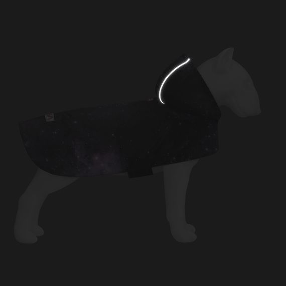 Дощовик-накидка з капюшоном для собак WAUDOG Clothes, малюнок "NASA21", L, А 48-52 см, B 60-70 см, С 42-52 см | Зображення 4