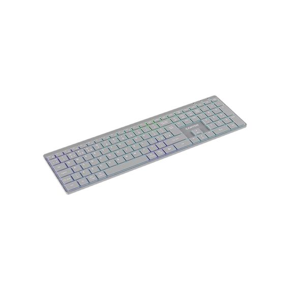 Клавіатура Canyon HKB-W11 Slim Dual Mode Wireless/Bluetooth RGB UA Grey (CNS-HBTK11G) | Зображення 3