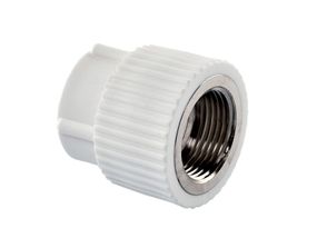 Муфта комбінована з внутрішньою різьбою PPR Ø20x1/2" білий колір ASCO® 40/200шт