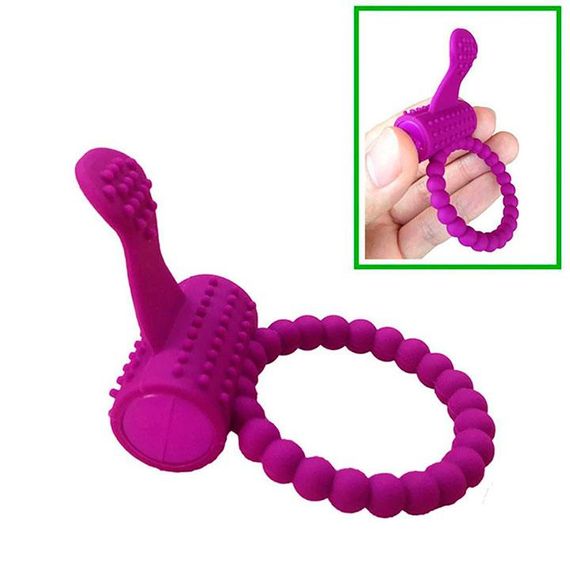 Эрекционное кольцо с вибрацией - Фиолетовый