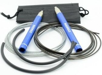 Скакалка швидкісна на підшипниках алюмінієва Мадмакс MFA-286 Speed jump rope Blue | Зображення 1