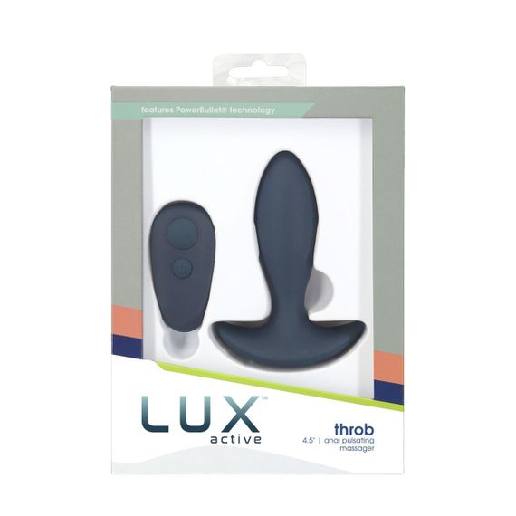 Анальная пробка с пульсацией Lux Active – Throb – 4.5" Anal Pulsating Massager, пульт ДУ Sex Aura | Зображення 7