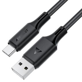 Дата кабель Acefast C17-04 USB to Type-C 3A (1.2m) Black