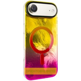 Чехол TPU Shiny Mountain (MagFit) для Apple iPhone 17 Air (6.5") Yellow / Pink