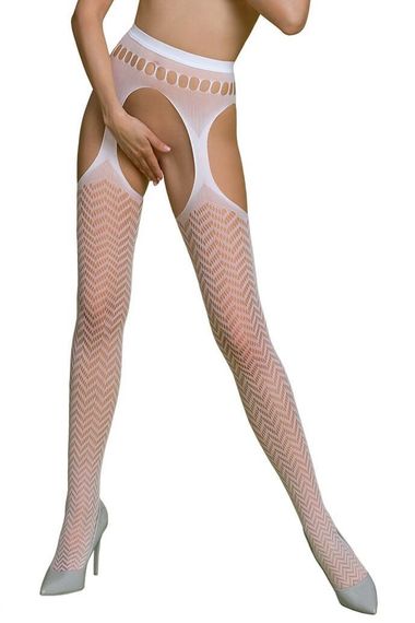 Колготки-бодистокинг Passion ECO S002 One size Белые