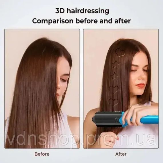 Плойка-выпрямитель для волос со сменными насадками HAIR STYLE XL-619 Утюжок с керамическим покрытием | Зображення 6