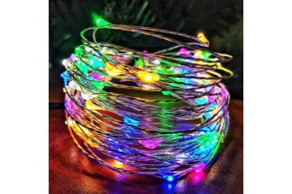 Гирлянда нить Роса от USB, 50м, 500LED  МУЛЬТИК / Светодиодная новогодняя гирлянда | Зображення 3