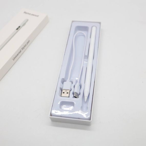 Стилус ручка для телефона и планшета, с USB, Белый / Активный универсальный стилус для письма и рисования | Зображення 9