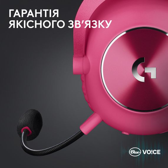 Навушники Logitech G Pro X 2 Lightspeed Wireless Magenta (981-001275) | Зображення 8