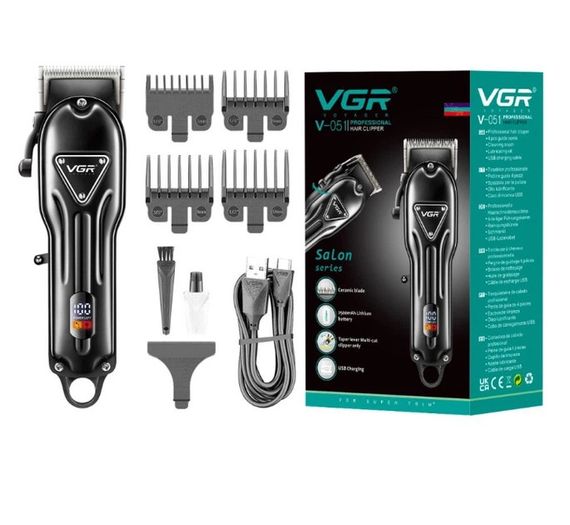Машинка для стрижки акумуляторна VGR V-051 8 Вт чорна | Зображення 1