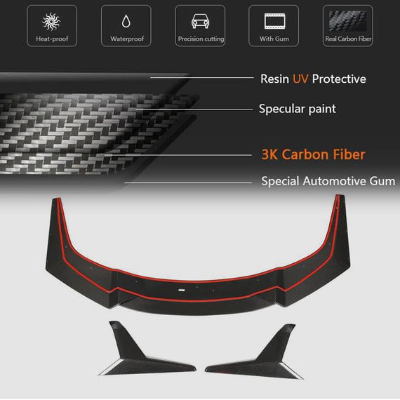 Накладка на передний бампер Lip V1 (Dry Carbon) для Lamborghini Huracan 2014- гг | Зображення 6