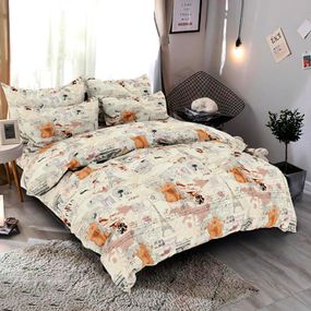 Комплект постільної білизни LoveYouHome бязь gold Париж Полуторний 150х215 см (7164)