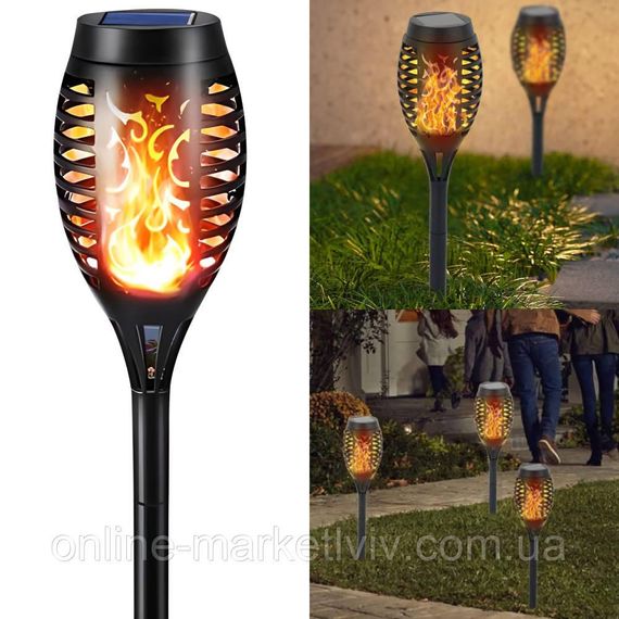 Садовий водонепроникний ліхтар, Декоративний світильник смолоскип з ефектом полум'я   знижка | Зображення 4