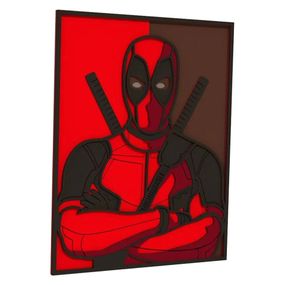 Дерев'яна картина-розмальовка "Постер Дедпул" Wortex Woods 3DP40012 35х27 см
