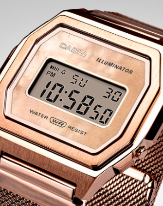 Стильні джинси унісекс Casio оригінал Японія Collection A1000MPG-9EF зі сталевим браслетом | Зображення 2