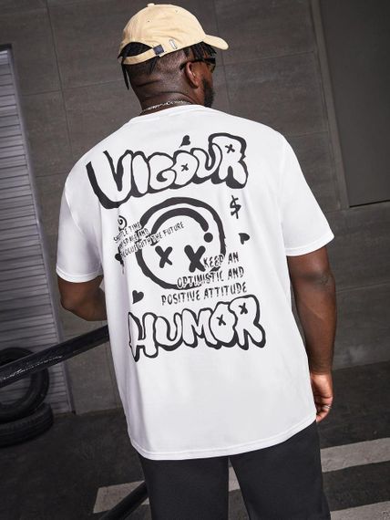 Футболка чоловіча з принтом повсякденна XL Білий